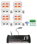 4) Rockville Best Par 50 Battery Wash Lights Wireless DMX+384 Channel Controller. Fixed Price $564.80.