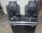 Beamz 200 Moving Head Led Lights Pair Dmx Automated W/ Road Case. Fixed Price $500.00.