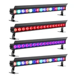 (4) American Adj Electrapix Bar 16 Pak Dmx Rgbal+uv Lights W/ Flight Case. Fixed Price $7145.00.