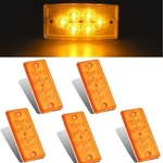 5PCS Freightliner Cab Lights 6 Led Amber Roof Top Clearance Marker Com.... Fixed Price $42.99.