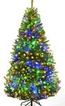 Goplus 6FT Pre-lit Hinged Christmas Tree 350 Led Multicolor Lights Full Spruce. Fixed Price $59.99.