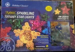 Ge Sparkling Tiffany Star Lights Set Of 5 New Box 2003. Fixed Price $40.00.