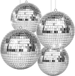 8" 10" 12" Mirror Glass Disco Ball Dj Home Party Club Stage Shiny Light Effect. Fixed Price $17.99.