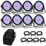 American Dj Mega Flat Pak 8 Plus Complete Up Or Down Lighting. Fixed Price $1029.99.