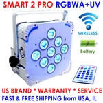 Led 9X18W Rgbwa+uv Battery Powered Wireless Dmx Par Can Dj Uplighting. Fixed Price $189.00.