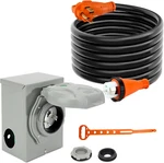50 Amp 25FT Generator Cord & Power Inlet Box Combo, Etl Listed, Waterproof. Fixed Price $186.99.