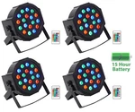 (4) Rockville Battery Par 50 Rechargeable Led Dmx Dj Club Wash Up-lights+remote. Fixed Price $220.00.