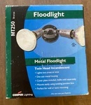 Metal Floodlight Wired MT250 Cooper Lighting Bronze Color Anti-corrosion Twin. Fixed Price $16.97.