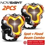 Novsight 3" Led Work Lights Spot + Flood Combo Amber/white 6000K Super Bright 2X. Fixed Price $266.32.