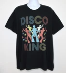 Disco King Mens 2XL Black T-shirt Dancing Dance Club Retro Lettering Tee Xxl. Fixed Price $32.00.
