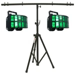 American Dj (2) Aggressor Hex Led Sound Activated Derby Beam Light & T-bar Stand. Fixed Price $1734.95.