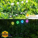 Oxyled Solar Globe Lights, 4 Pack Cracked Crystal Led, Color Changing. Fixed Price $59.83.