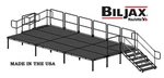 Biljax AS2100 24' 16' Aluminum Stage With Adjustable Legs (new) Auth Dealer. Fixed Price $14995.00.