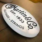Martin & Co Guitar Illuminated Wall Sign Led Light Box Garage Mancave Strings. Fixed Price $67.22.
