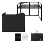 Proreck Dj Facade Booth Table Panel Metal Frame Foldable White &black Set. Fixed Price $189.99.