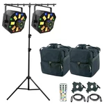 (2) Chauvet Dj Swarm Wash Fx Ils 4-IN-1 Effect Fixtures With Stand. Fixed Price $735.40.