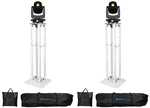 (2) Eliminator Lighting Adj Stryker Spot Led Moving Head Lights+totem Stands. Fixed Price $1824.90.