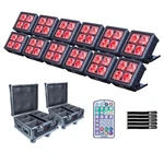 Battery Powered 4X12W Rgbwa+uv Led IP65-RATED Dj Stage Lights Pk Hard Cases. Fixed Price $1806.40.