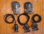 Package Of Five Unused Chrome PAR16 Low-voltage Stage Or Studio Mini Spotlights. Fixed Price $125.00.