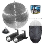 Eliminator Lighting EM16 16" Mirror Effect Disco Ball W Bag & Pinspot Lights. Fixed Price $365.40.