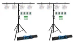 (8) Rockville Battery Par 50 White Rechargeable Dmx Dj Wash Lights+crank Stands. Fixed Price $729.80.