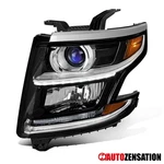 Left Side Fit 2015-2020 Tahoe Suburban Slick Black Led Drl Projector Headlight. Fixed Price $89.99.