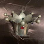 Vintage Brass Glass Crown Tea Light Votive Candle Holder India Whimsical Royal. Fixed Price $44.99.