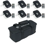 (6) Rockville Mini RF1 V2 Rgbwa+uv Dmx Dj/party Wash LIGHTS+4-CH Remote+bag. Fixed Price $304.65.