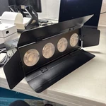 ZQ09014 200W 4-EYE Cob Led Stage Light Warm/cool White Dmx Blinder Open Box. Fixed Price $55.00.