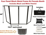 Cedarslink Dj Event Facade White/black Scrim Metal Frame Booth +travel Bag Case. Fixed Price $99.99.