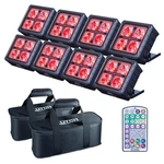 Battery Powered 4X12W Rgbwa+uv Led IP65-RATED Dj Stage Lights 8 Pk Soft Case. Fixed Price $1036.40.