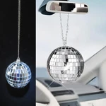 Mirrored Disco Ball Car Rearview Hanging Ornament Swinging Crystal Pendant Video. Fixed Price $19.95.