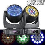 2X 19X15W Led Moving Head Rgbw Zoom Beam Stage Wash Lighting Party Dj Show. Fixed Price $299.99.