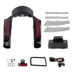 Black Abs Tail Light Fascia For Harley Touring Rear Fender W/ Led 2014-2024. Fixed Price $100.82.