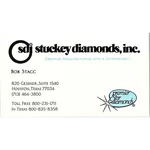 Sdj Stuckey Diamonds Inc Bob Stagg Houston Tx Vintage Business Card STK2-BC6-7. Fixed Price $13.50.