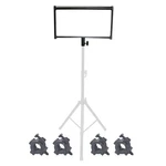 Prox X-LSB26 Mobile Dj Lighting Stand Bracket + (4) Universal O-clamps Package. Fixed Price $53.40.
