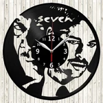 Seven Vinyl Record Wall Clock Decor Handmade 4859. Fixed Price $24.98.