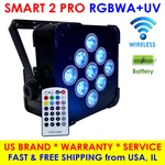 Led 9X18W Rgbwa+uv Battery Powered Wireless Dmx Dj Uplighting Par Can. Fixed Price $189.00.