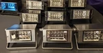 Lot Of 10 Gemmy Mini Strobe Lights Battery Operated Portable Black & Silver Box. Fixed Price $76.99.