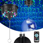 Party Disco Ball Motor Light W/ Remote Rotating Mirror Spinner Adjustable Speed. Fixed Price $23.69.